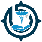 Trade logo of Academy For Medical Science featuring a hand under a caduceus over the bavts logo