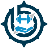 Trade logo of Intro to Sports Medicine Careers featuring a hand under a dumbbell over the bavts logo