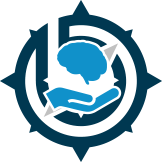 Trade logo of Mental and Behavioral Health featuring a hand under a brain over the bavts logo