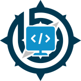 Trade logo of Multimedia Web Design featuring a computer monitor with a code symbol over the bavts logo