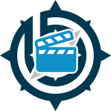 Trade logo of Video Media Arts featuring a movie clapboard over the bavts logo