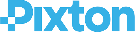 pixton logo in blue